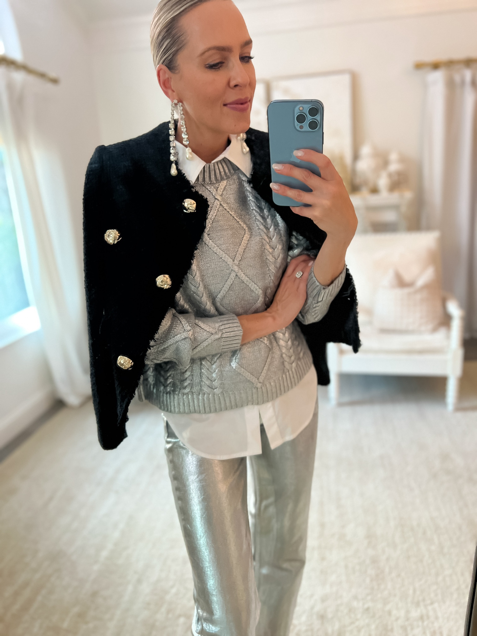 Mango metallics 🖤✨
30% off when you spend $240 this week. Code MANGO30

#LTKworkwear #LTKHoliday #LTKsalealert