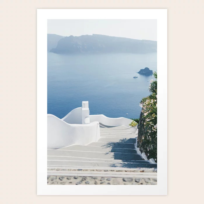 Santorini Stairs I (Vertical) Art Print | Society6