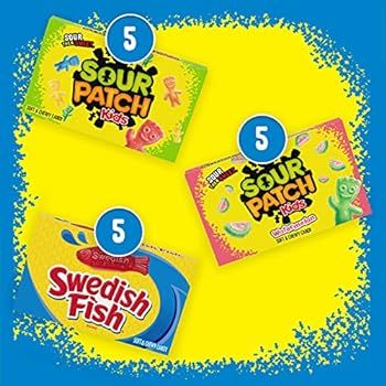 SOUR PATCH KIDS Original Candy, SOUR PATCH KIDS Watermelon Candy & SWEDISH FISH Candy Variety Pac... | Amazon (US)