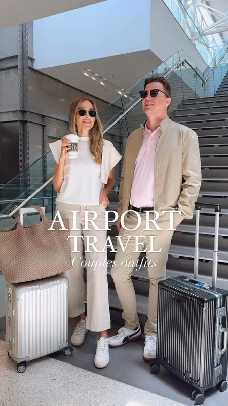 Airport/ Travel outfit ideas for warmer destinations - couples edition. Elegant and comfortable airport outfits. 

#LTKMens #LTKStyleTip #LTKTravel