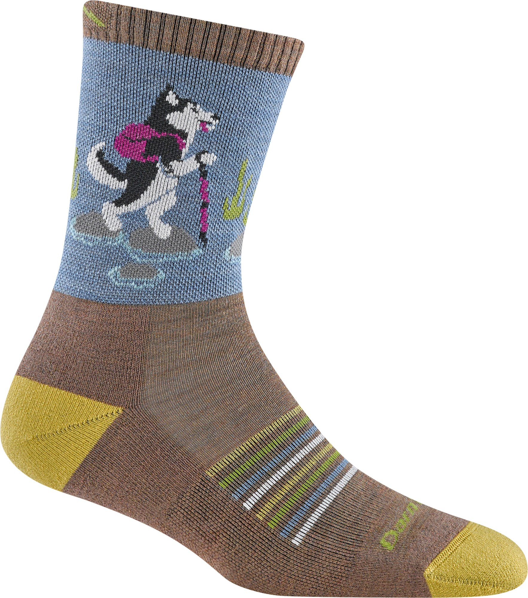 Darn Tough Women's Critter Club Lightweight Micro Crew Socks Brown M | REI