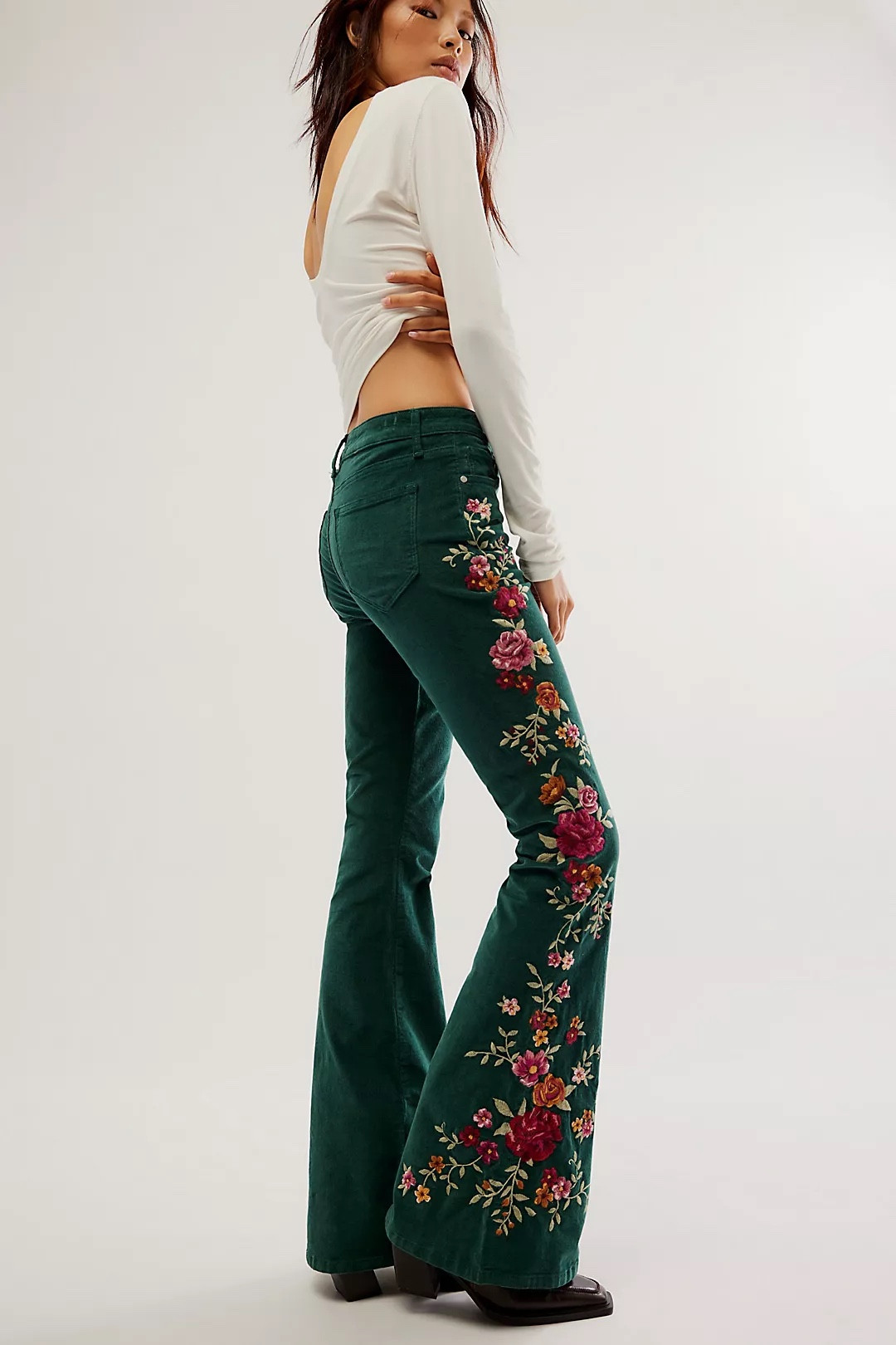 Embroidered pants for senior photos 