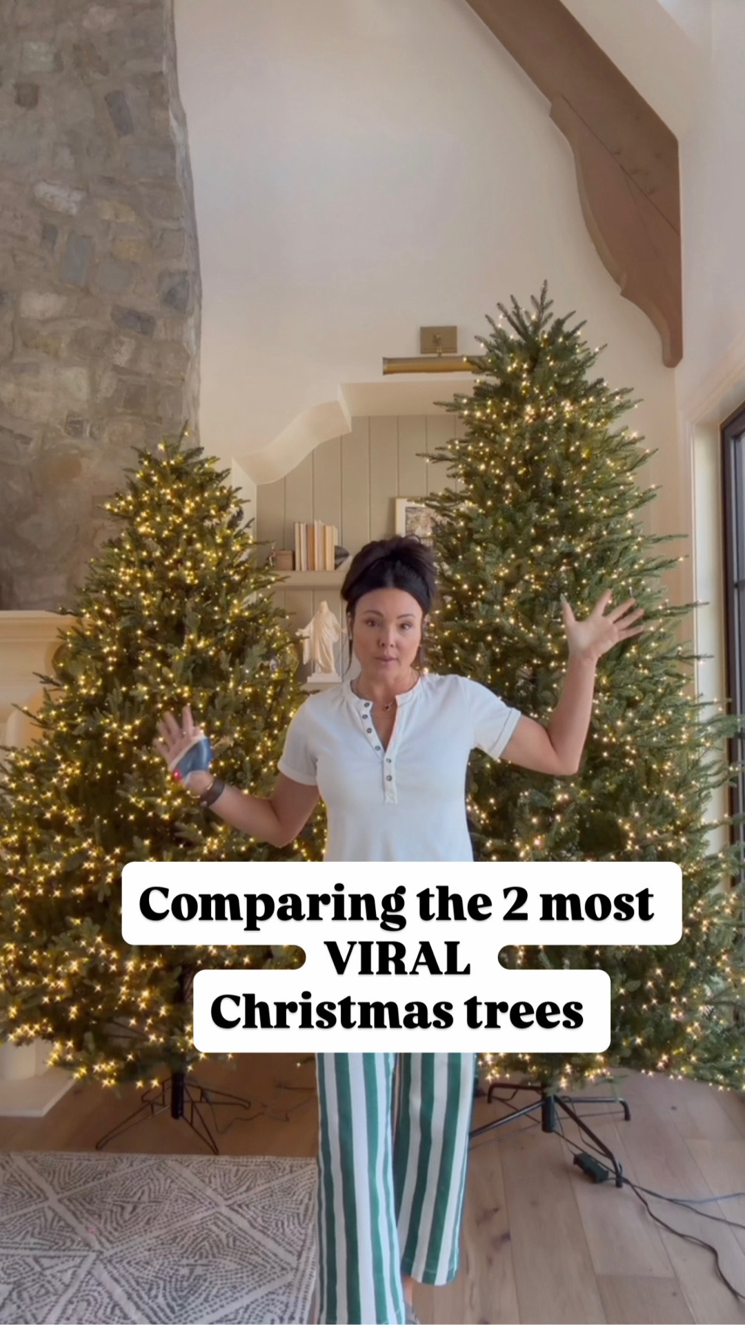 2 most viral prelit Christmas tree side by side comparison 

#LTKHoliday #LTKSeasonal #LTKHome