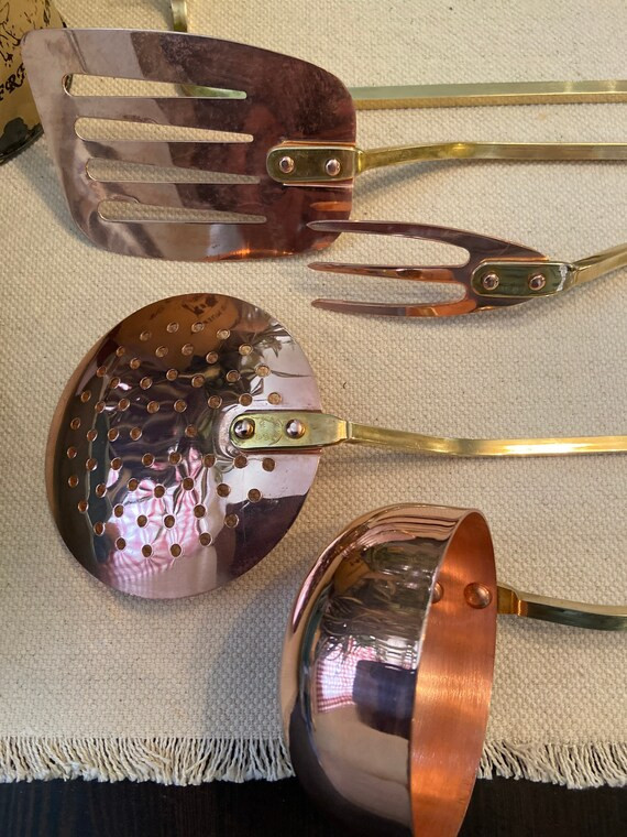 Vintage Benjamin and Medwin Copper and Brass Serving Utensils with Hanger bar | Etsy (US)