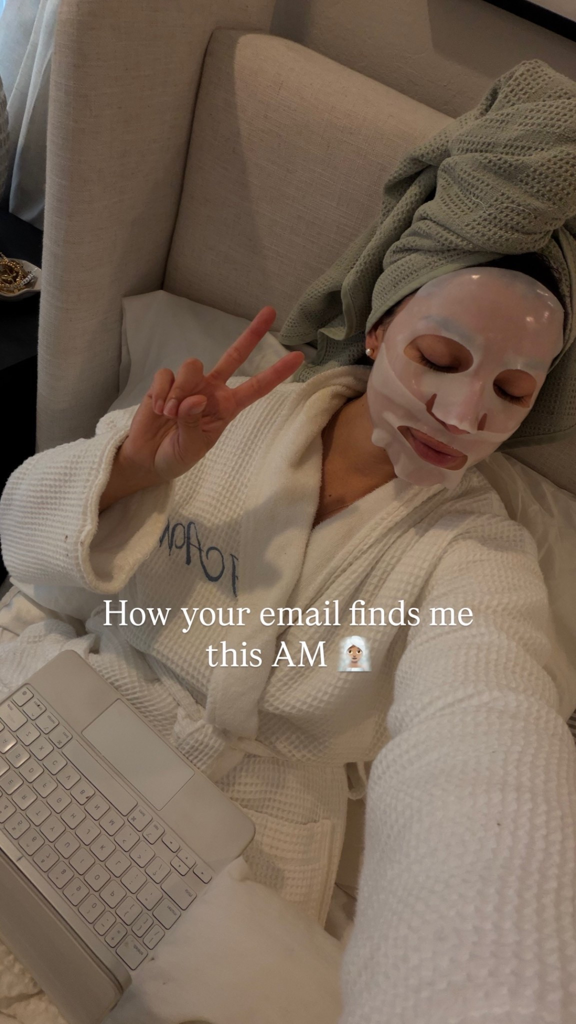 How your email finds me this AM 🧖🏽‍♀️

Linking my hair towel, robe, and a few of my favorite face masks!

#LTKselfcare #LTKgrwm #LTKmomlife
