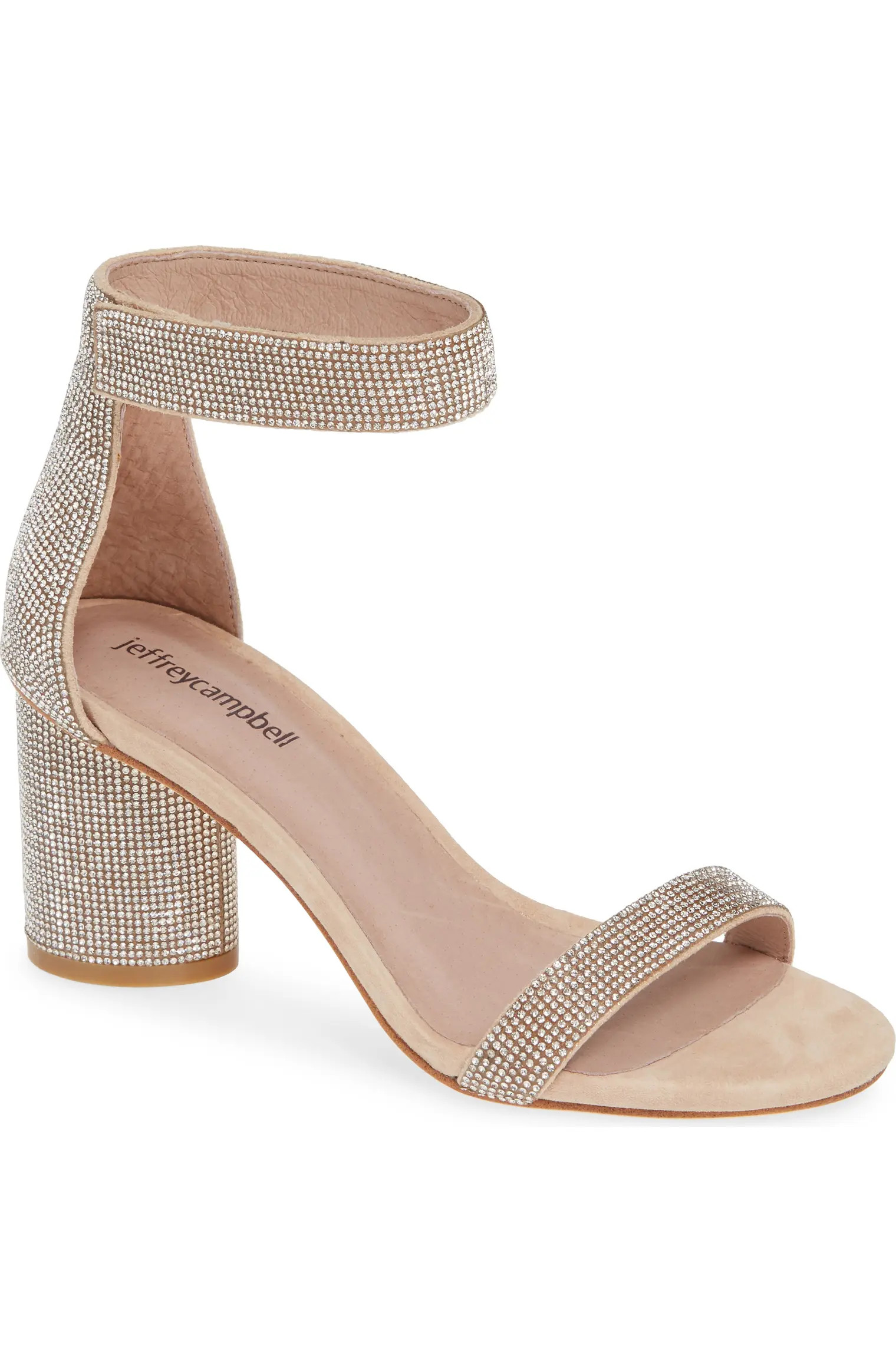 Laura Crystal Embellished Ankle Strap Sandal | Nordstrom