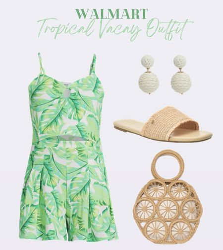 Tropical vacation outfit, beach vacation outfit, summer outfit, wicker bag, summer romper, beach outfit

#LTKtravel #LTKSeasonal #LTKswim