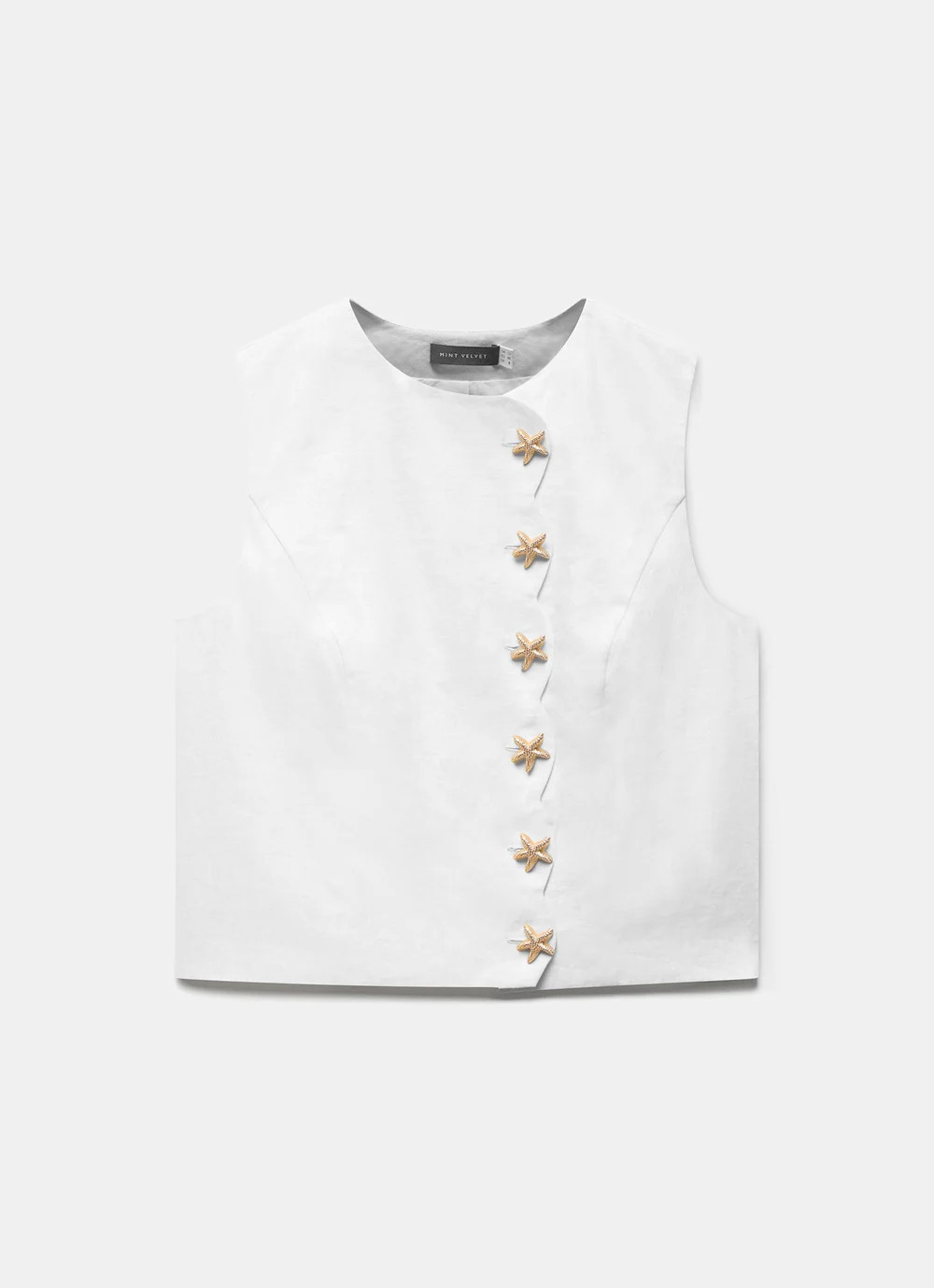 White Linen Starfish Top | Mint Velvet - US