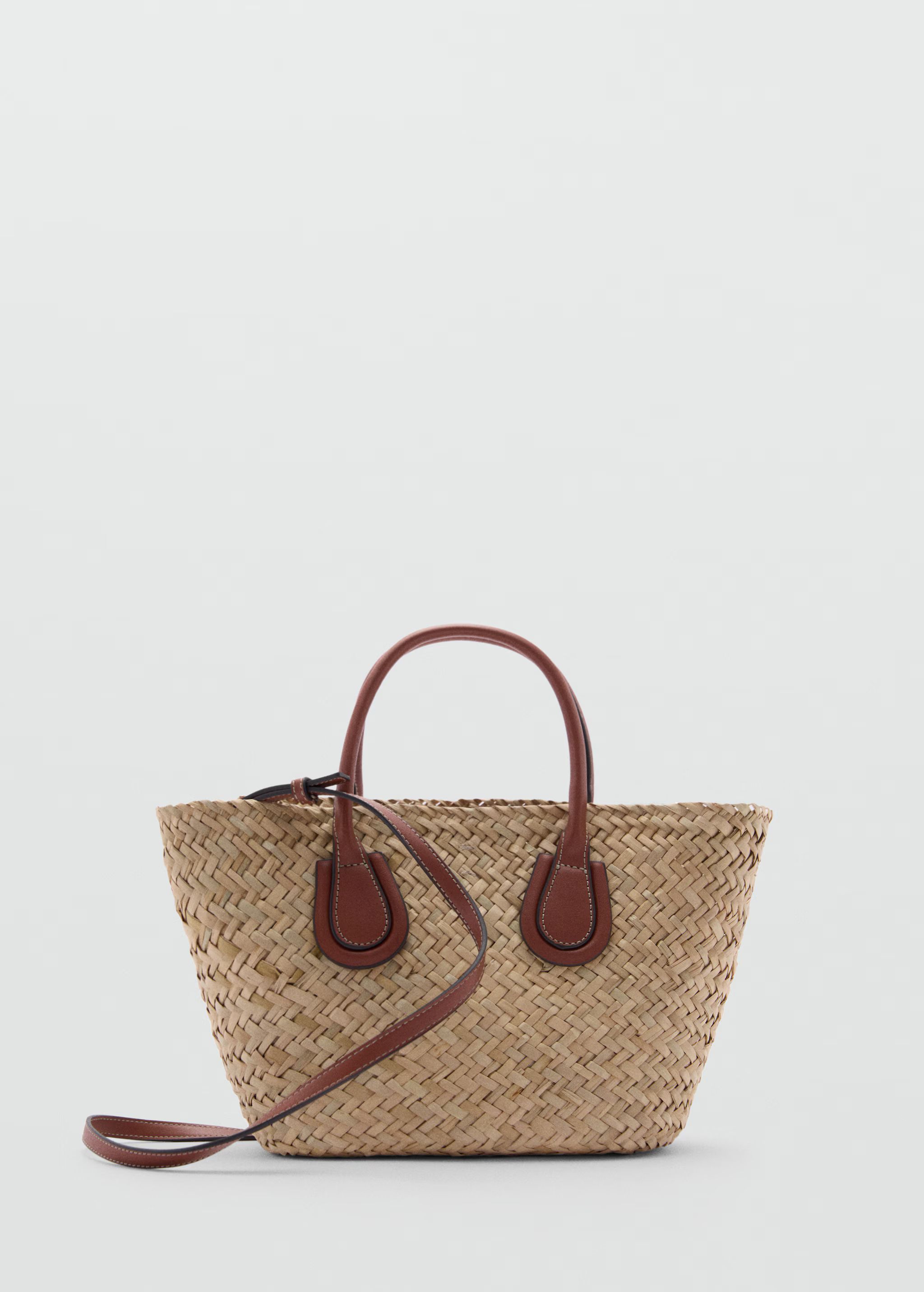 Natural fibre carrycot bag | MANGO (US)