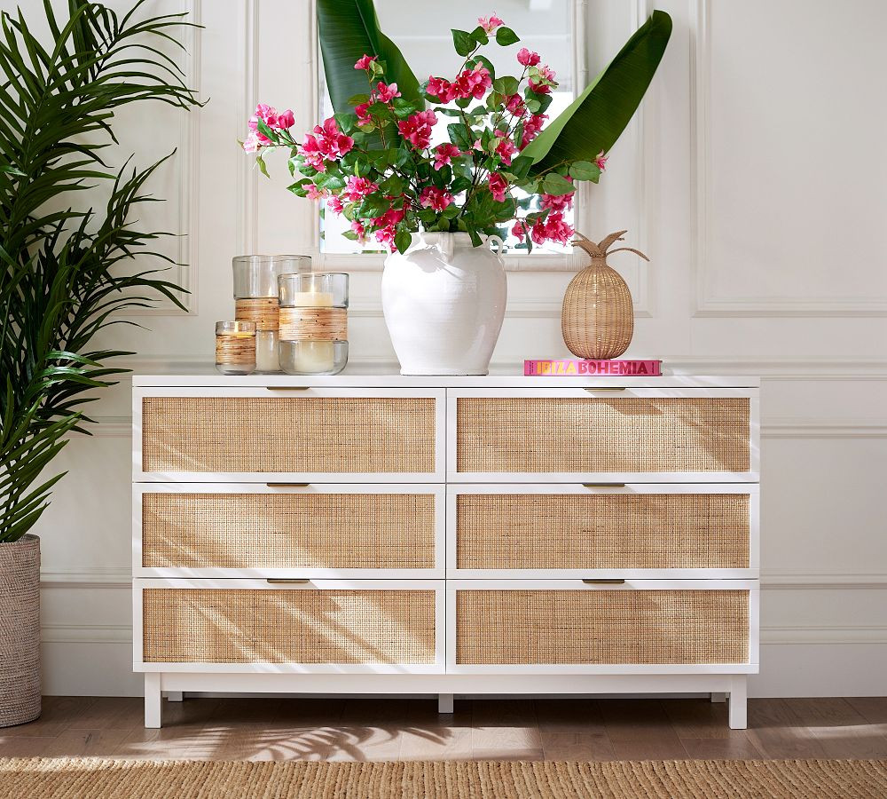 Westly Cane 6-Drawer Dresser (60") | Pottery Barn (US)