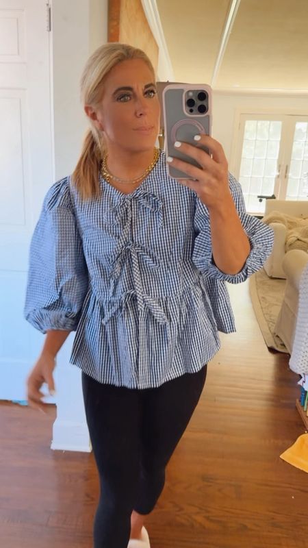 I had to try this tie up blouse! So cute and perfect for the summer! 

#LTKFindsUnder50 #LTKStyleTip