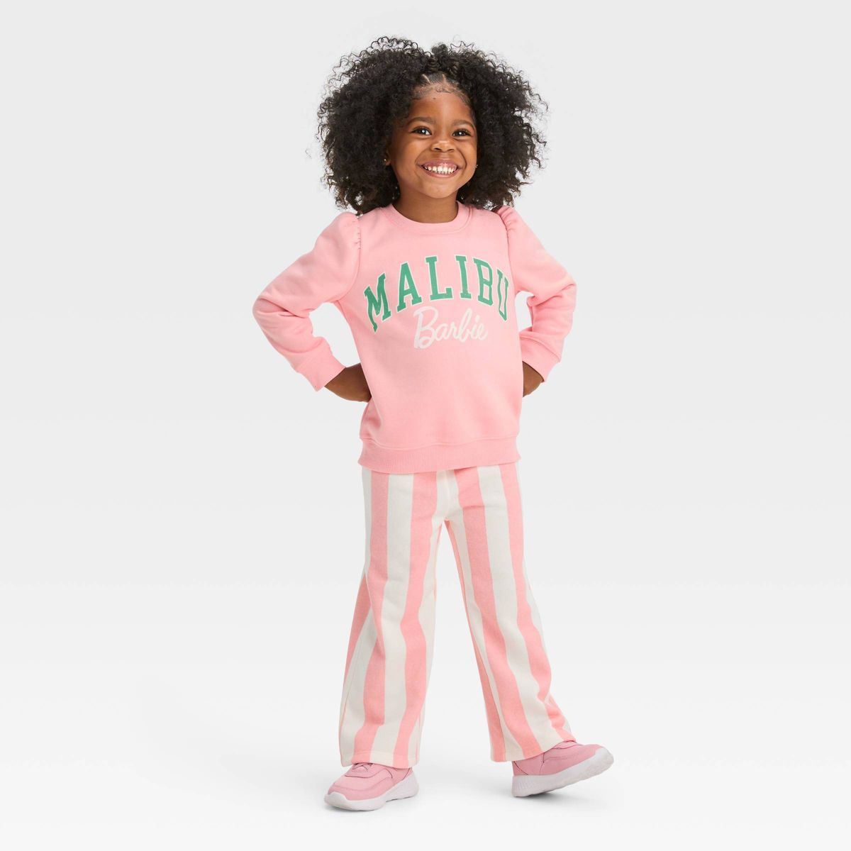 Toddler Girls' Barbie Malibu Top and Bottom Set - Pink | Target