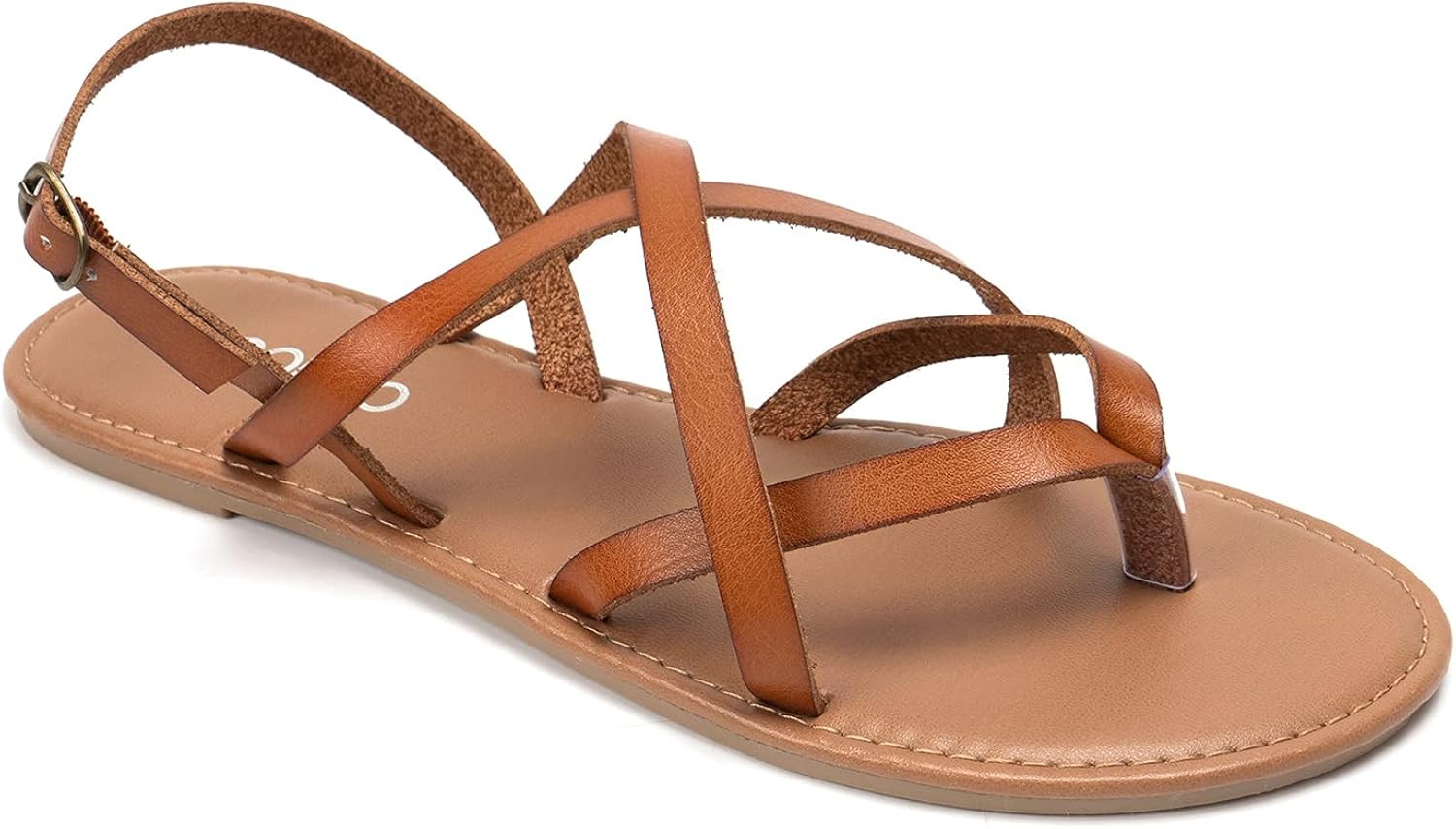 COLGO Women's Summer Strappy Flat Sandals, Adjustable Casual Fisherman Sandal with Open Toe Sling... | Amazon (US)