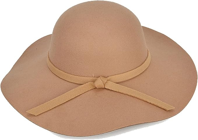 Amazon.com: Wide-Brim Kids Girls Floppy-Hat Vintage Fedora Hats for Girl Boho Felt Bowler-Cap 3 t... | Amazon (US)