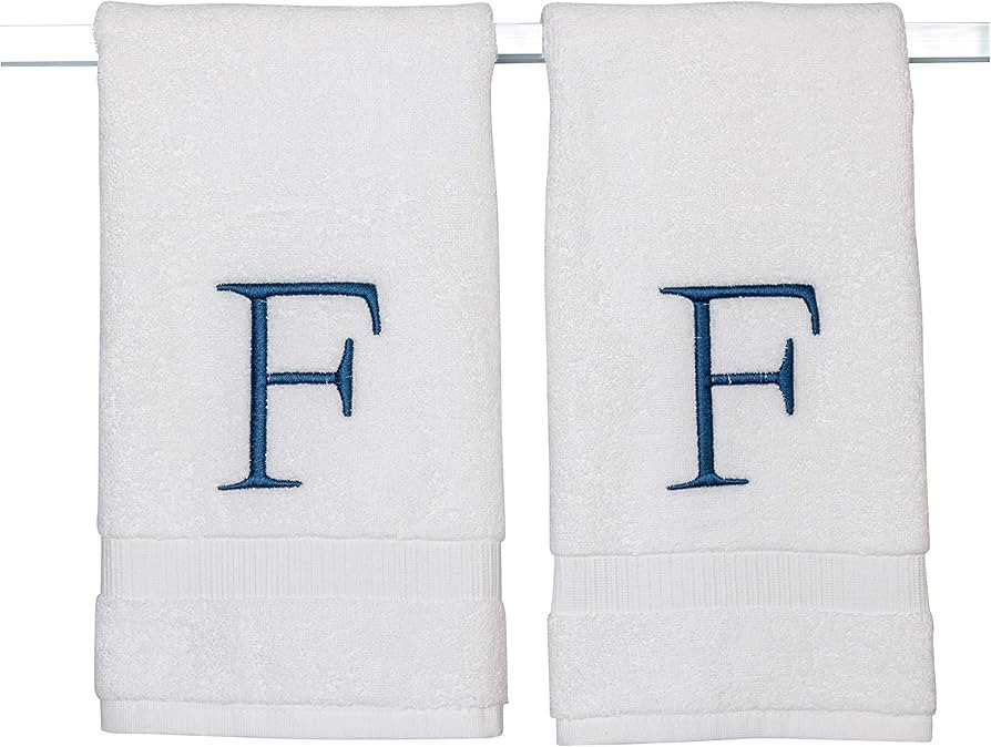 Monogrammed Hand Towels for Bathroom - Luxury Hotel Quality Personalized Initial Decorative Embro... | Amazon (US)