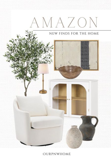 NEW Amazon home finds! Perfect for spring!

Faux olive tree, faux greenery, abstract wall art, geometric wall art, gold table lamp, spring home, farmhouse home, white display cabinet, glass door cabinet, swivel armchair, white accent chair, traditional home, contemporary home, jug vase, bus vase, wood bowl, scalloped bowl, decorative bowl, Nepal home

#LTKstyletip #LTKhome #LTKSeasonal