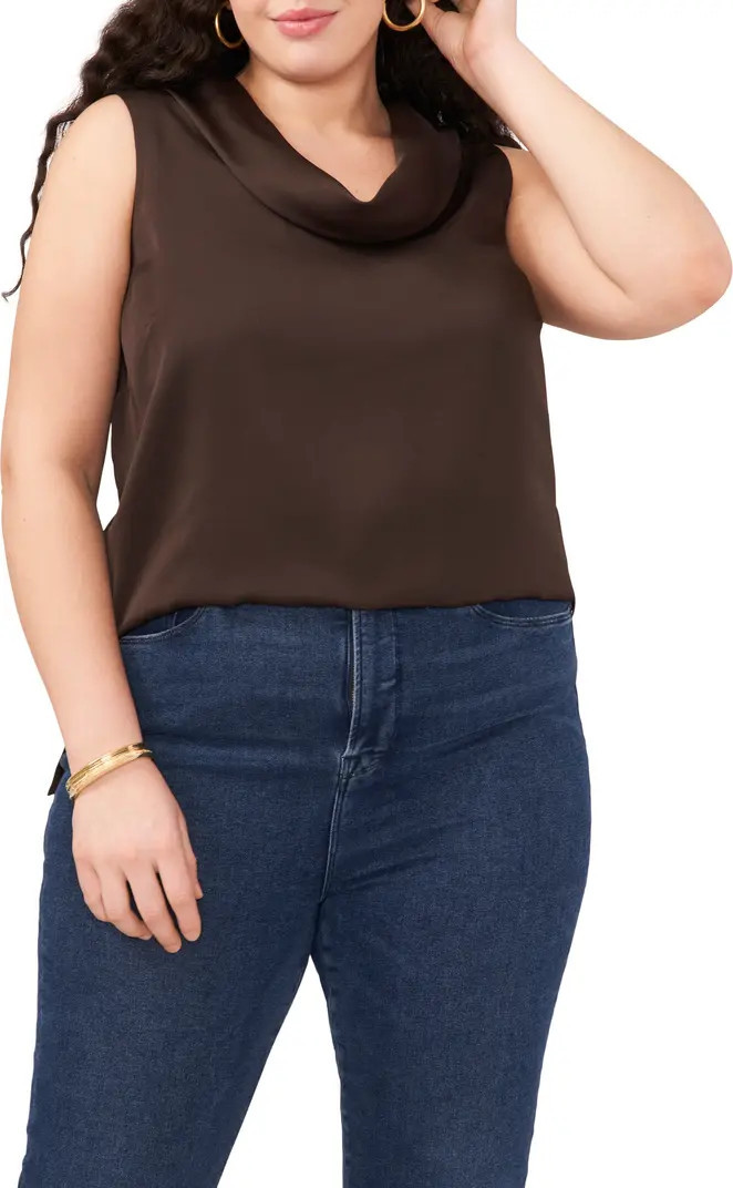 Cowl Neck Sleeveless Satin Top | Nordstrom