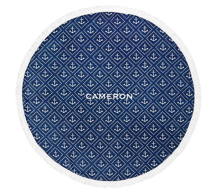 Anchor Round Family Beach Towel | Pottery Barn Kids