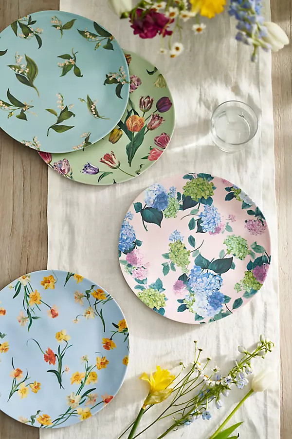 By Hope Floral Melamine Dinner Plates, Set of 4 | Terrain