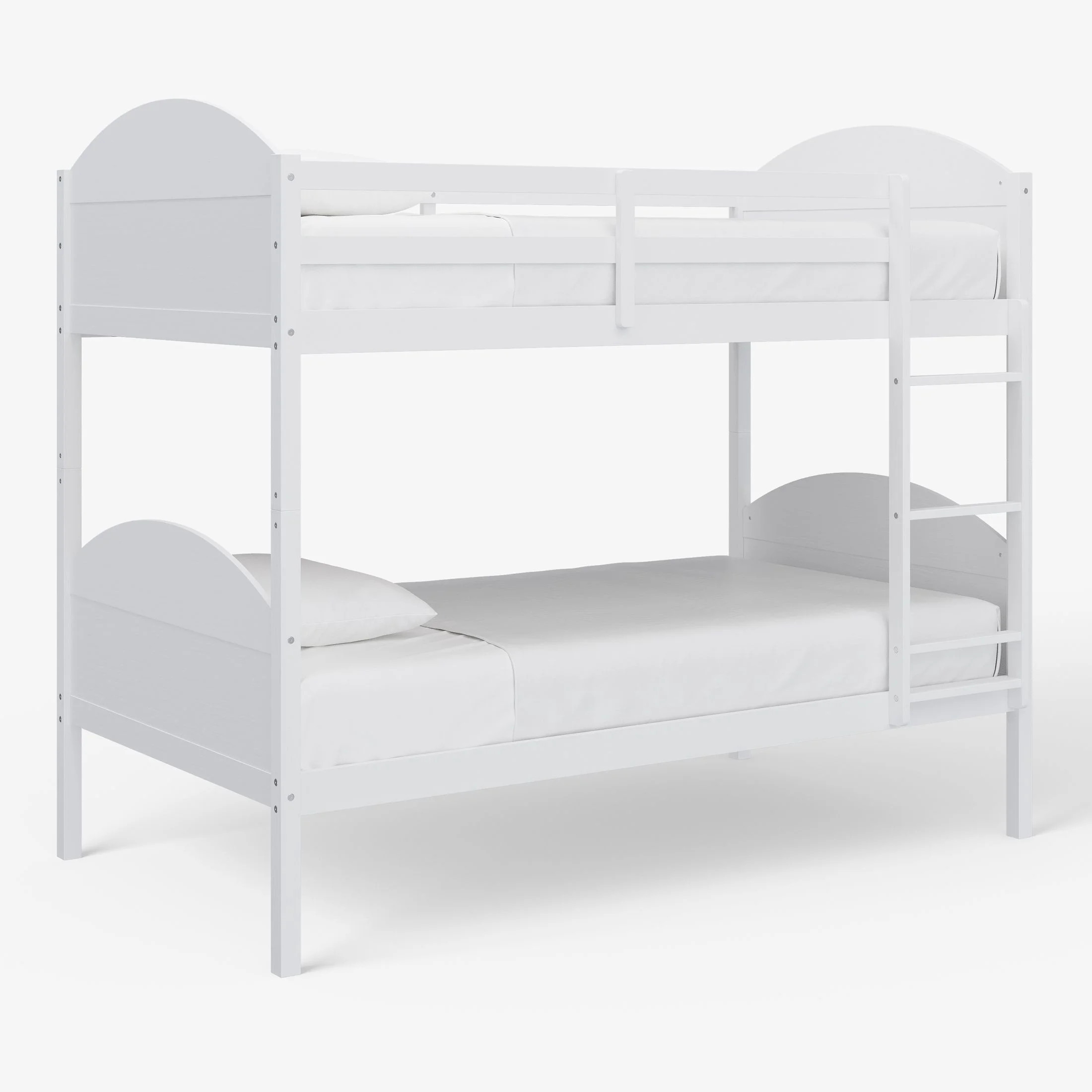 Mainstays Kids Wood Twin-over-Twin Bunk Bed, White - Walmart.com | Walmart (US)