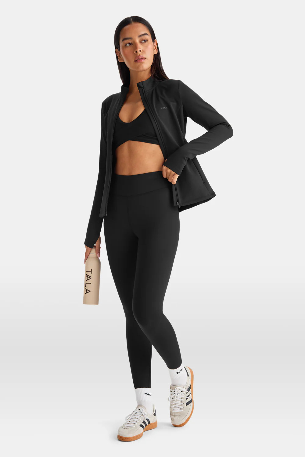 SkinLuxe Fleece High Waisted Legging - Shadow Black | TALA (UK)