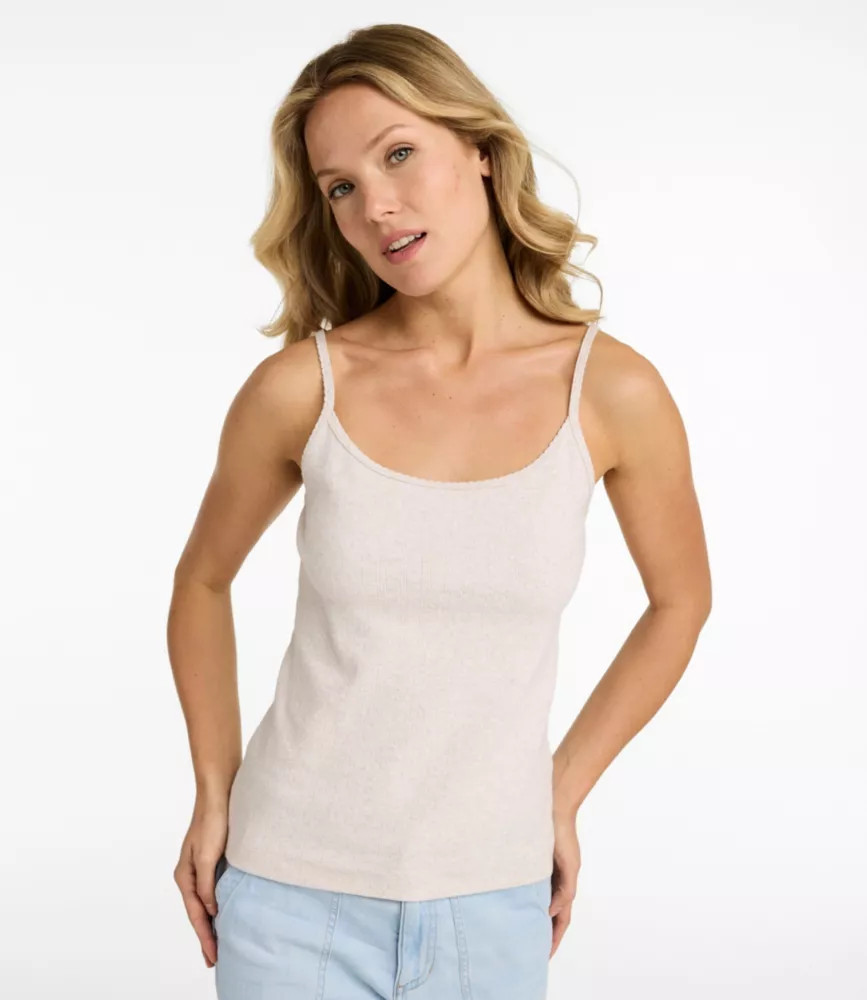Women's Signature Premium Essential Pointelle Cami Classic Navy Extra Small, Cotton L.L.Bean | L.L. Bean