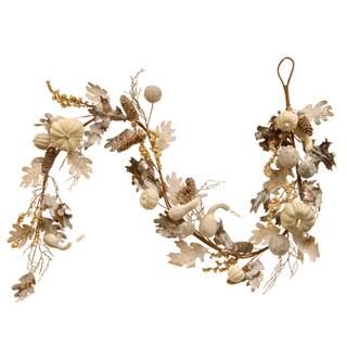 6ft. White Pumpkin and Pinecone Garland | Michaels | Michaels Stores