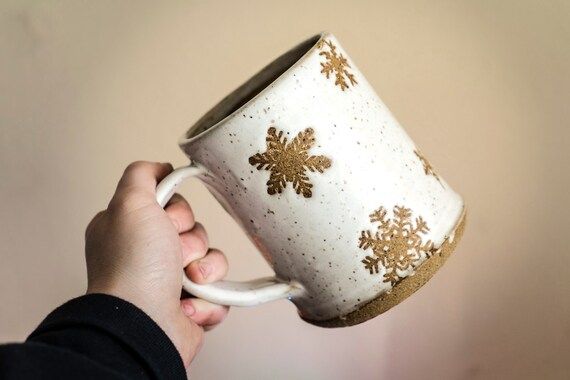 Handmade Holiday Snowflake Mug | Etsy (US)