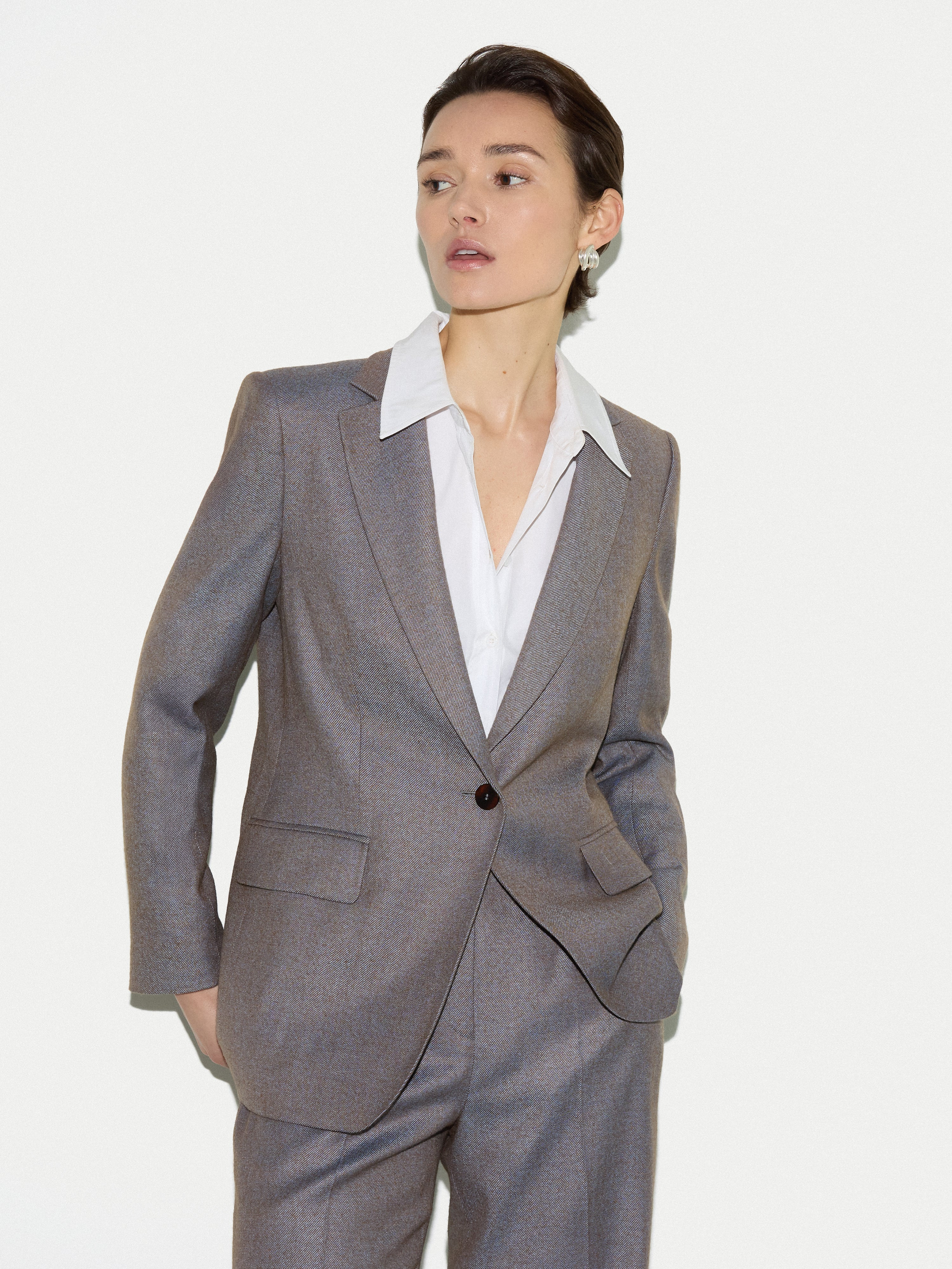 Wool Knox Tailored Blazer | Blue | Jigsaw (UK)