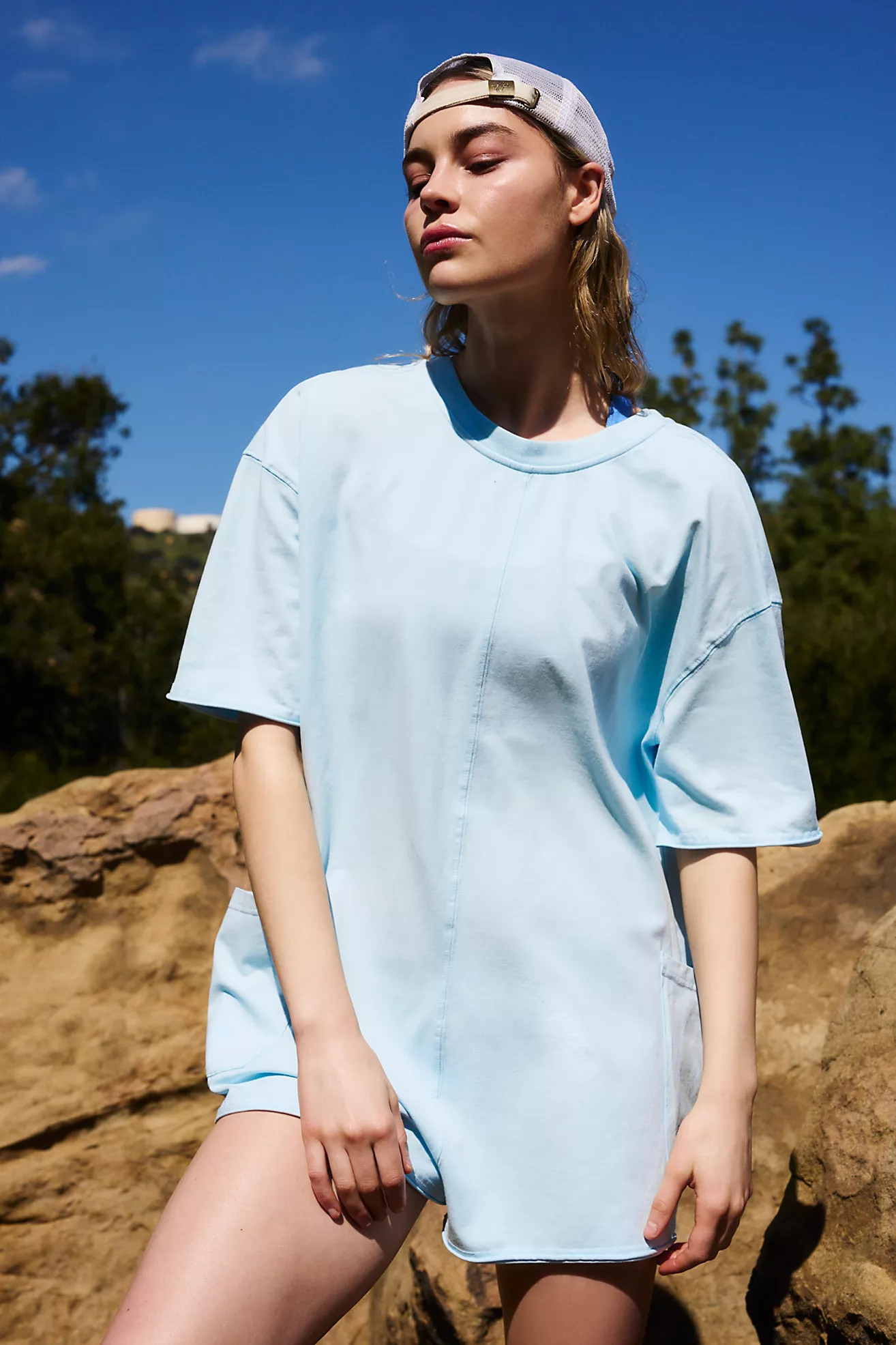 Hot Shot Tee Romper | Free People (Global - UK&FR Excluded)