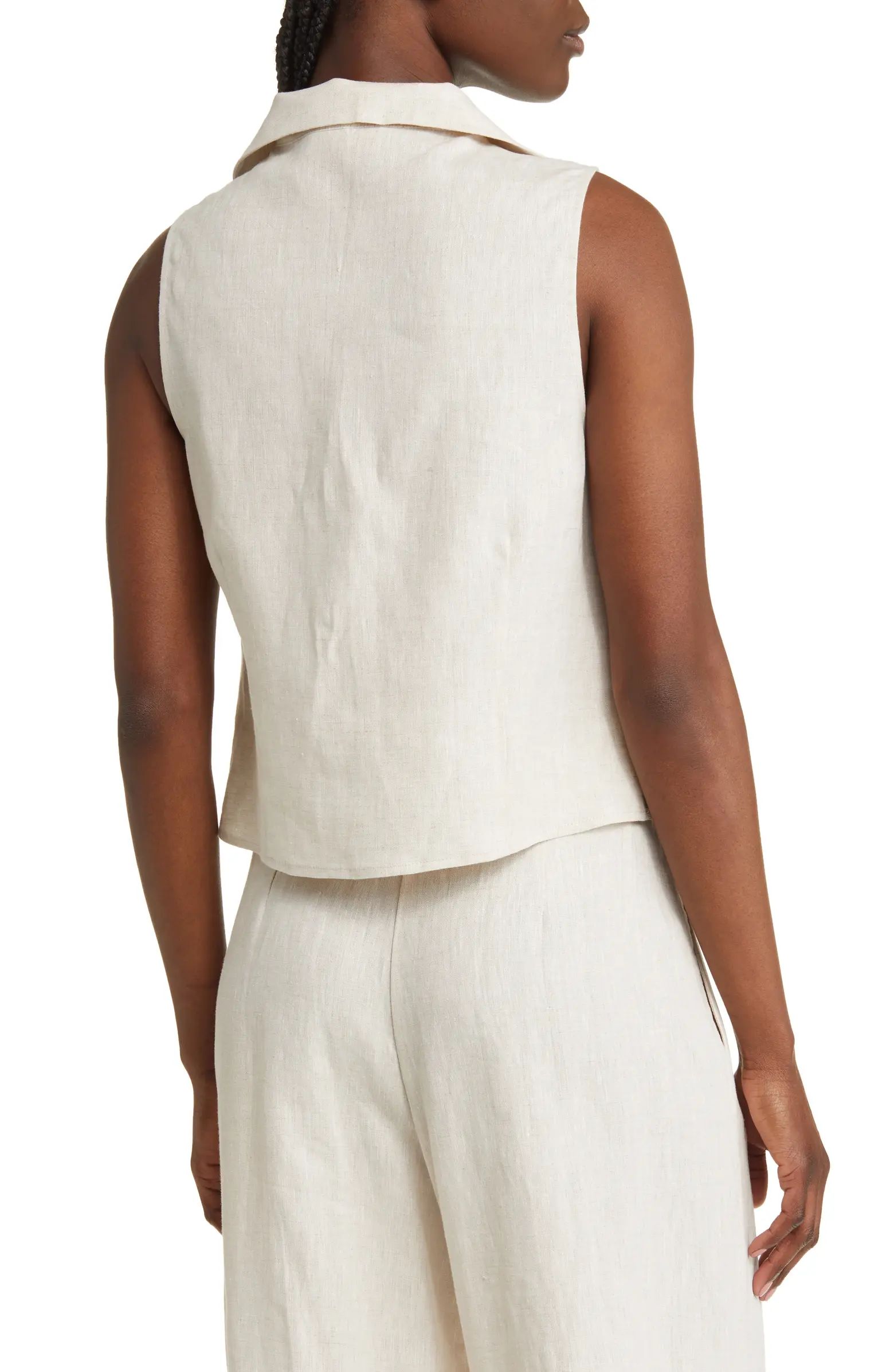 Devin Sleeveless Linen Shirt | Nordstrom
