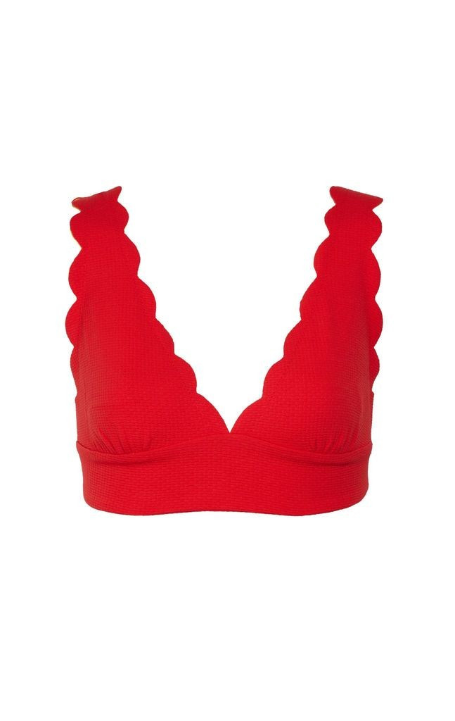 Wide Santa Clara Top in Papaya/Poppy | Marysia Swim