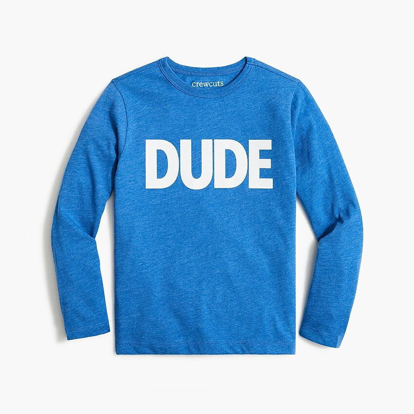 Boys' long-sleeve "dude" graphic tee | J.Crew Factory