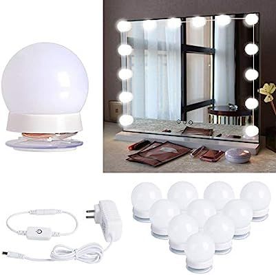 Hollywood Style LED Vanity Mirror Lights Kit with 10 Dimmable Light Bulbs For Makeup Dressing Tab... | Amazon (US)