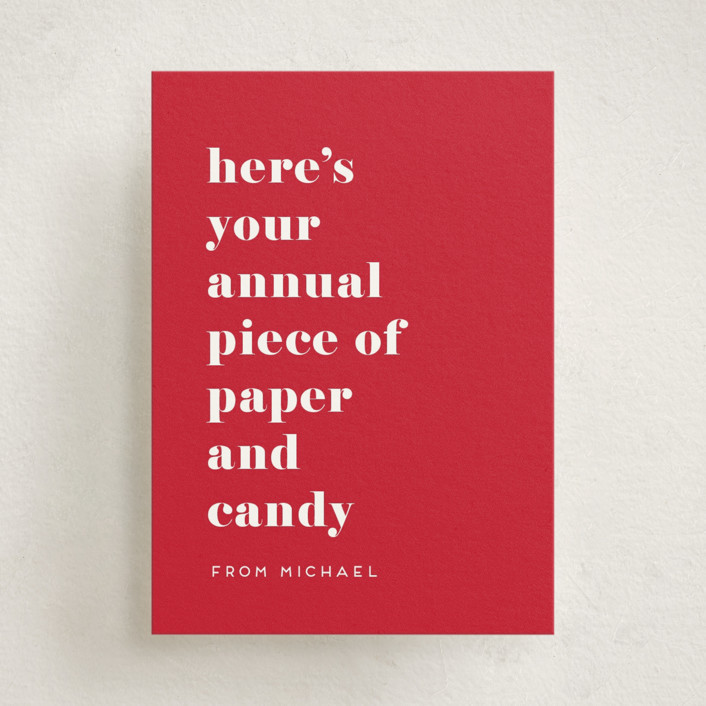 "We Do This Every Year" - Customizable Classroom Valentine's Day Cards in Red by Amy Payne. | Minted