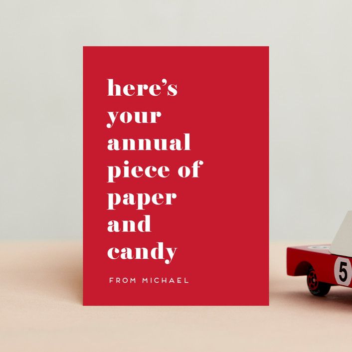 "We Do This Every Year" - Customizable Classroom Valentine's Day Cards in Red by Amy Payne. | Minted