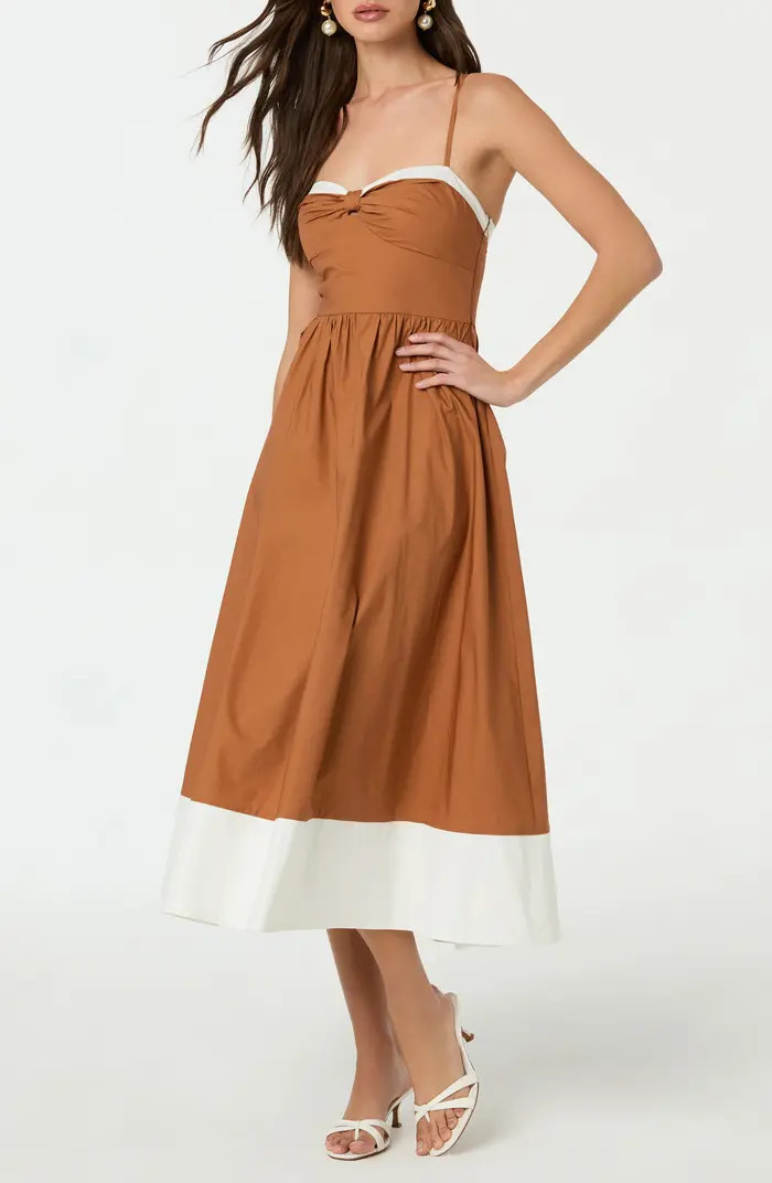 Contrast Detail Cotton Dress | Nordstrom