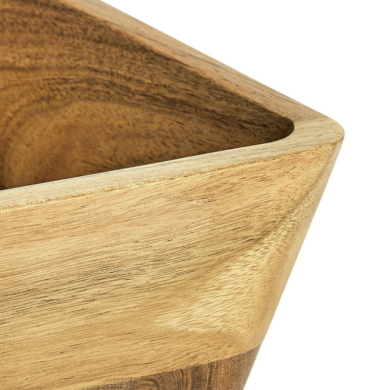 Better Homes & Gardens- Acacia Wood Oval Serving Bowl, Natural Finish Brown | Walmart (US)