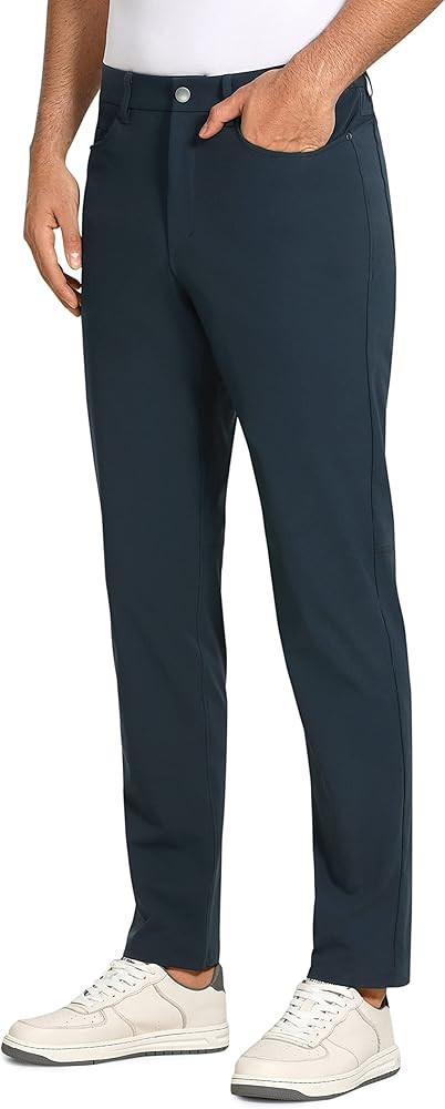 CRZ YOGA Men's All Day Comfy Golf Pants with 5-Pocket - 30"/32"/34'' Quick Dry Lightweight Casual... | Amazon (US)