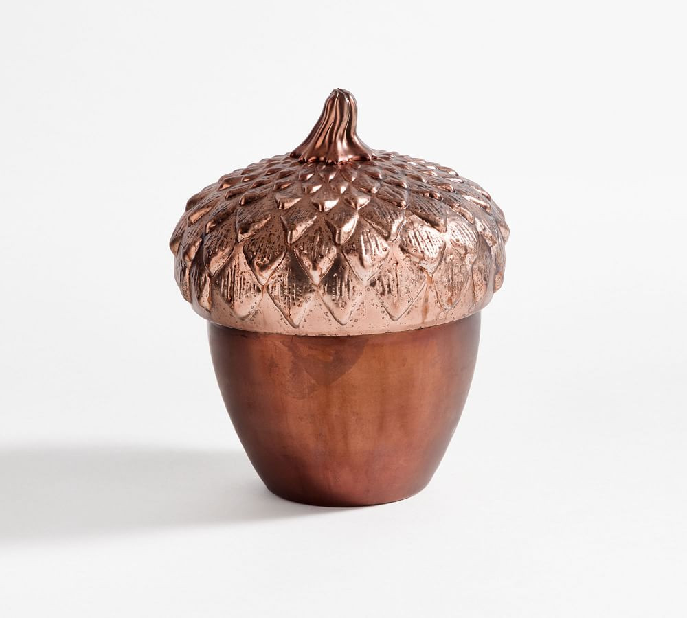 Acorn Lidded Scented Glass Candles - Harvest Spice | Pottery Barn (US)