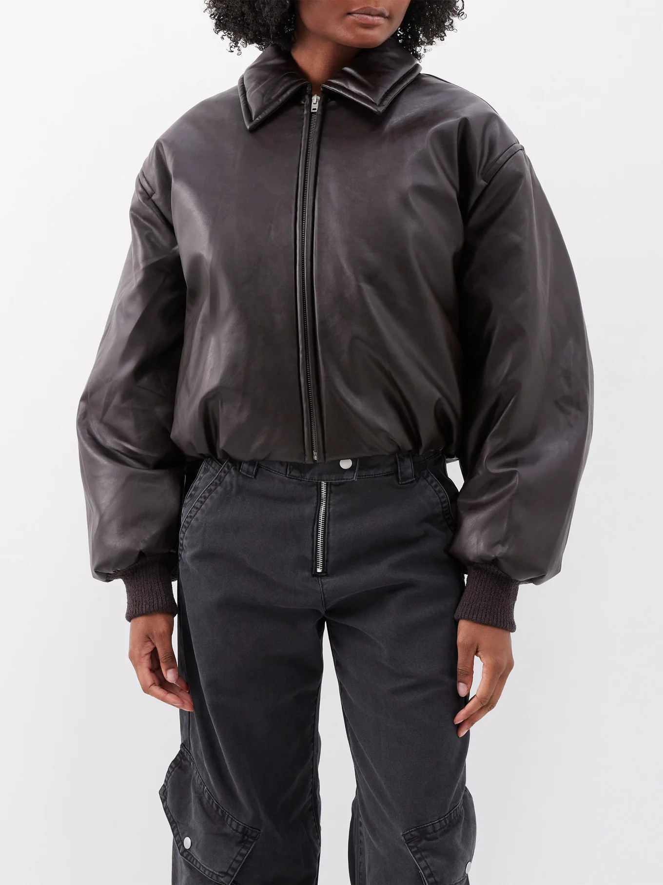 Onnea faux-leather bomber jacket | Matches (US)