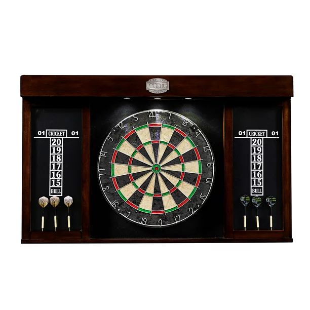 Thornton Sisal Dartboard Cabinet Set with LED Lights, 40" Width - Walmart.com | Walmart (US)