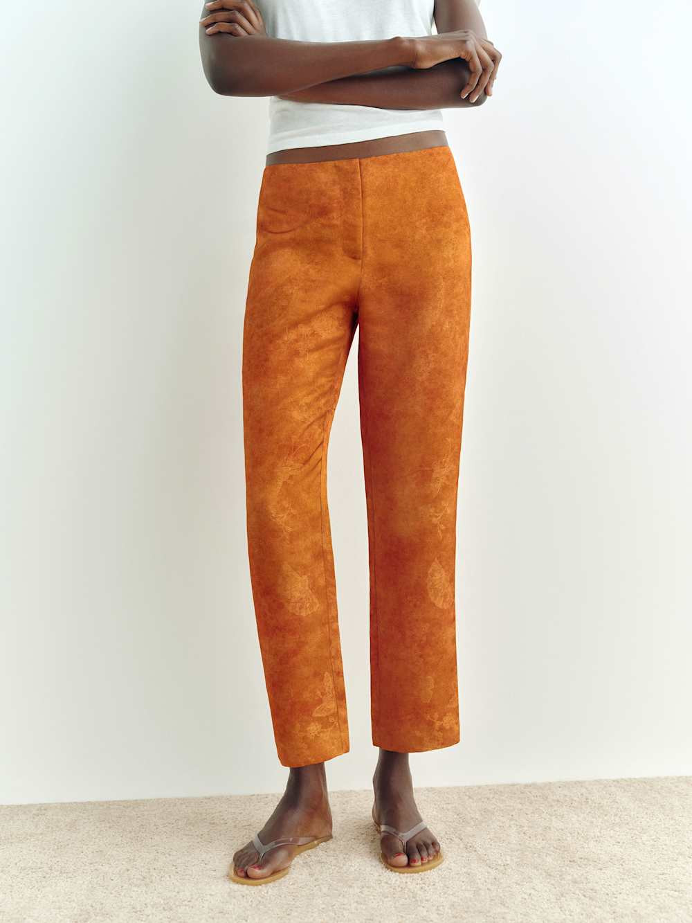 Hadley Mid Rise Satin Pant | Reformation (Global)