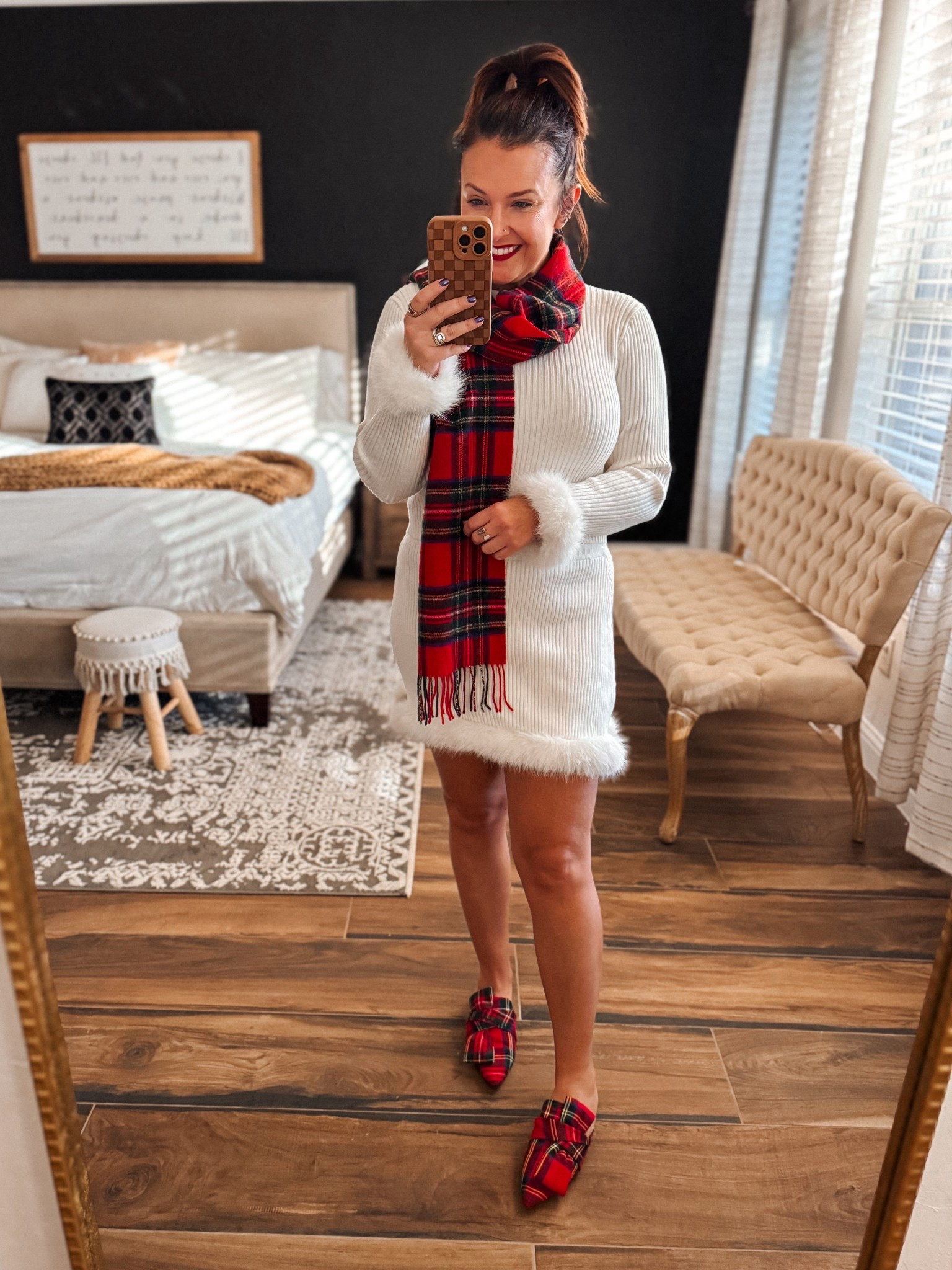 Such a fun winter skirt set from Cupshe! 🤍 Save 15% on $70+ with DELIGHT15 at checkout. 

#LTKShoeCrush #LTKHoliday