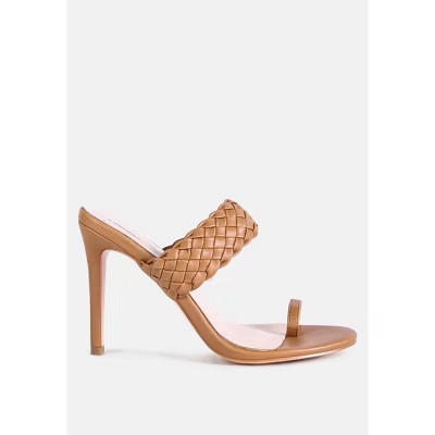 London Rag Womens High Perks Woven Strap Toe Ring Sandals 6.5 | Target