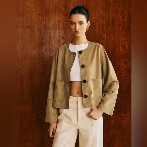 NWT Zara Suede Leather Jacket | Poshmark