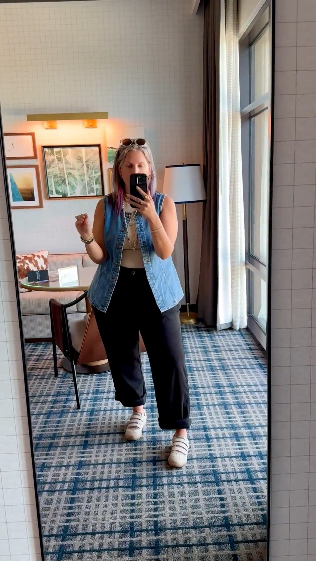 Tank, large
Vest, large 
Pants, XL
Sneakers, TTS but bulky (so I sized down)

#travel #outfit #look #ootd #airport #plane #airplane #car #train #cruise #flight travel style, travel fashion, airport outfit, airport style, airport fashion, airport fit, travel fit, travel look, airport look, travel outfit, travel ootd, travel look, affordable travel outfit  #sneakersfashion #sneakerfashion #sneakersoutfit #tennis #shoes #tennisshoes #sneakerslook #sneakeroutfit #sneakerlook #sneakerslook #sneakersstyle #sneakerstyle #sneaker #sneakers #outfit #inspo #sneakersinspo #sneakerinspo #sneakerinspiration #sneakersinspiration #fall #ootd #outfit #seasonal #autumn #sweater #boots Fall outfit, seasonal outfit, fall fashion, fall style, fall outfit ideas, fall outfit inspo, fall outfit inspiration, styling for fall, styling fall outfits, autumn style, autumn fashion, autumn ootd, autumn outfit, fall tops, fall boots, fall sweater, fall sweaters, fall look, fall looks, fall inspo, fall inspiration, fall styling, fall ootd, ootd fall, fall midsize, fall curvy, fall photos #vest #vests vest outfit, outfit with vest, vest look, vest outfit idea, vest outfit inspo, vest outfit inspiration, vest inspo, vest inspiration, outfit with a vest, how to style vests, how to style a vest, vest outfit ideas, vest outfits, vest style, vest style ideas 