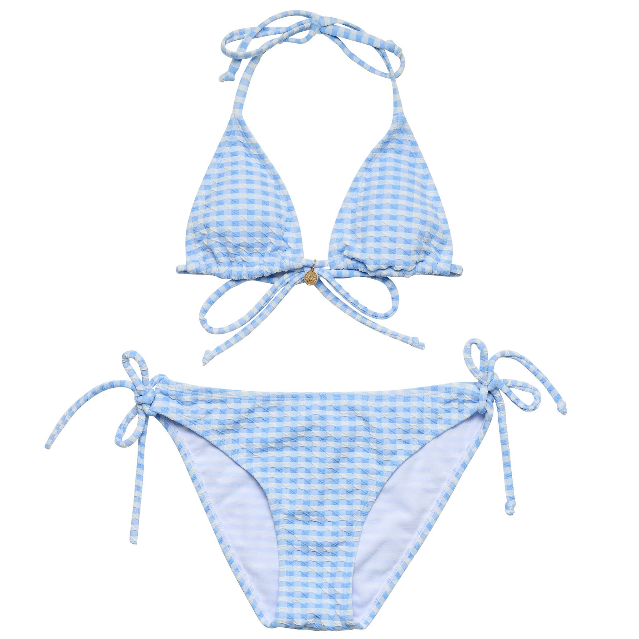 Seaside Gingham Charm Triangle Bikini | Snapper Rock Swimwear