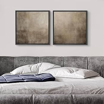 SIGNFORD Framed Canvas Print Wall Art Set Neutral Abstract Minimalist Earthy Tones Illustrations ... | Amazon (US)