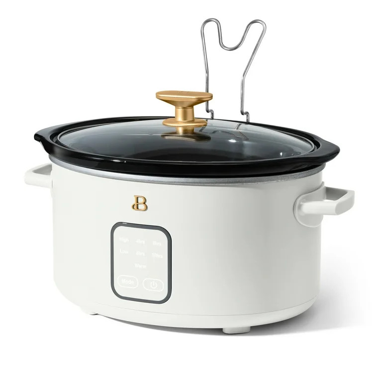 Beautiful 4Qt Slow Cooker with Touch-Activated Display, White Icing by Drew Barrymore - Walmart.c... | Walmart (US)